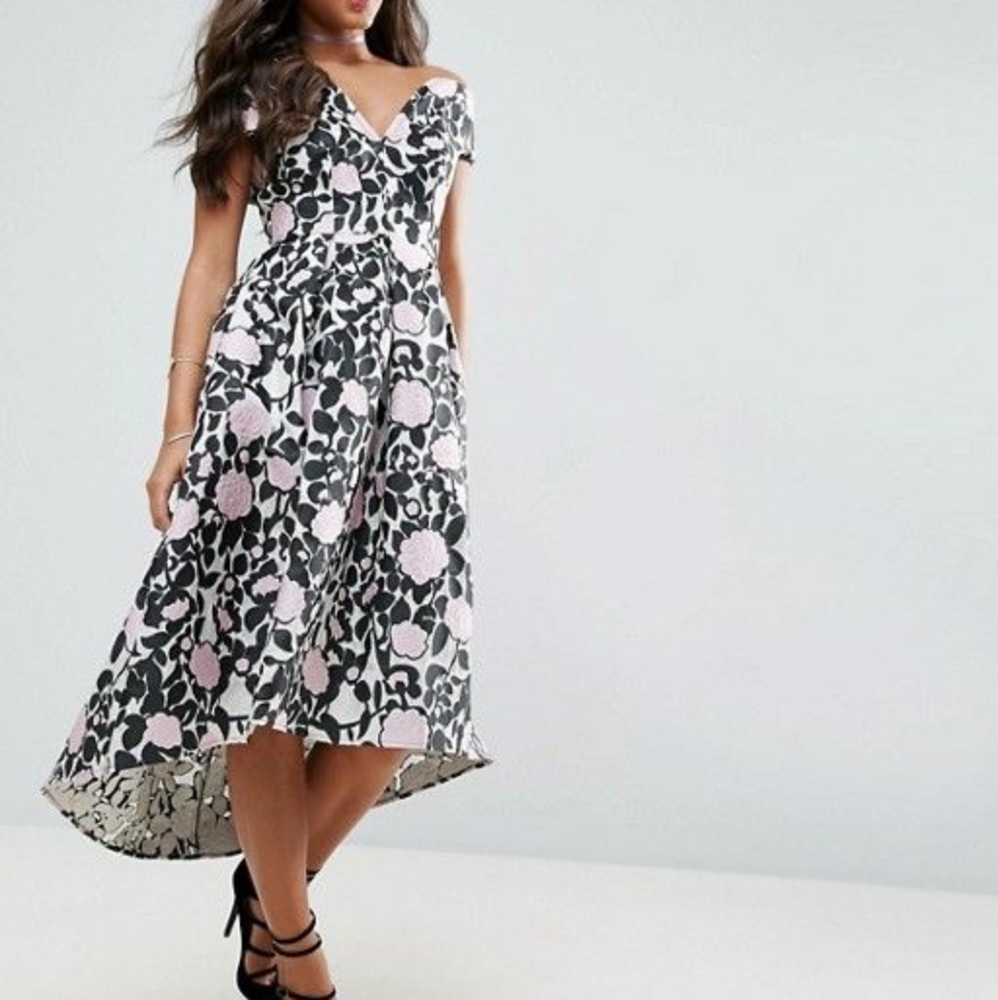 Asos | Hi-low Off-shoulder Gown